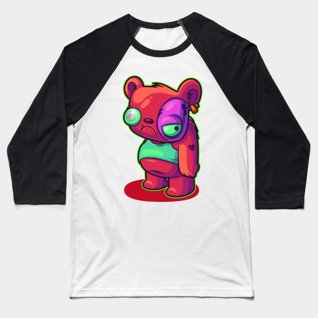 Bear With Me Baseball T-Shirt by ArtisticDyslexia